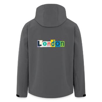London - Recycelte Männer Softshell-Jacke von Stanley/Stella - Anthrazit - Hinten - AI Model Male 185 light (185cm)