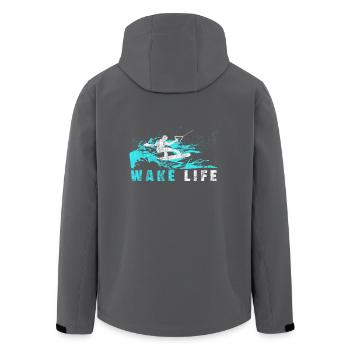 Wakeboarder Geschenk Wakeboard Wasserski - Recycelte Männer Softshell-Jacke von Stanley/Stella - Anthrazit - Hinten - AI Model Male 185 light (185cm)