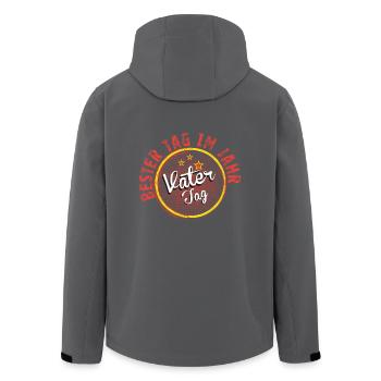 Vater Tag! - Recycelte Männer Softshell-Jacke von Stanley/Stella - Anthrazit - Hinten - AI Model Male 185 light (185cm)
