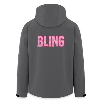 BLING pink Strass glänzend Schmuck - Recycelte Männer Softshell-Jacke von Stanley/Stella - Anthrazit - Hinten - AI Model Male 185 light (185cm)