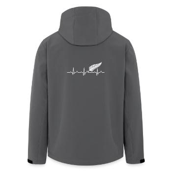 Neuseeland - Geschenk - Recycelte Männer Softshell-Jacke von Stanley/Stella - Anthrazit - Hinten - AI Model Male 185 light (185cm)