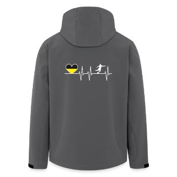 Dortmund Fußball Herzschlag | Herz | Fans Geschenk - Recycelte Männer Softshell-Jacke von Stanley/Stella - Anthrazit - Hinten - AI Model Male 185 light (185cm)