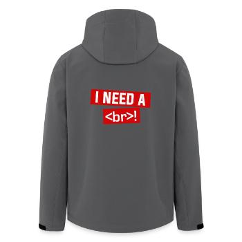 i need a beer alias an html br - Recycelte Männer Softshell-Jacke von Stanley/Stella - Anthrazit - Hinten - AI Model Male 185 light (185cm)