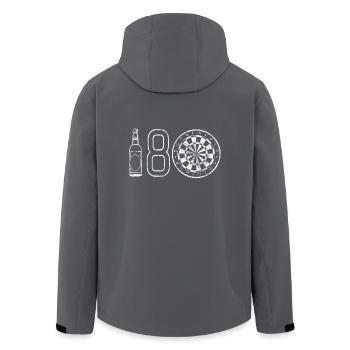 Darts shirt Geschenk Dartspieler Bier 180 - Recycelte Männer Softshell-Jacke von Stanley/Stella - Anthrazit - Hinten - AI Model Male 185 light (185cm)