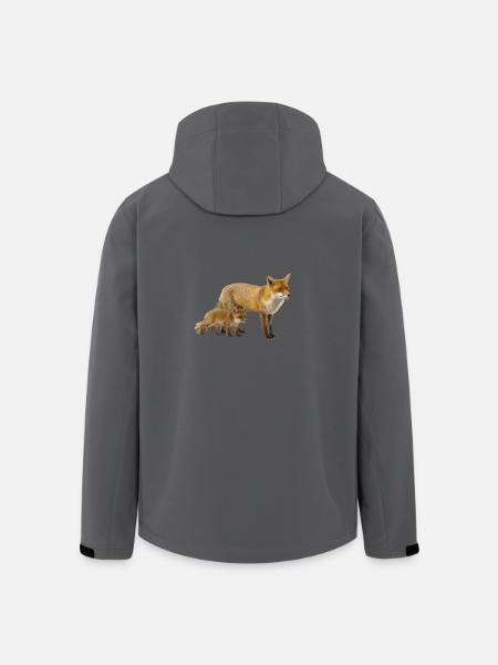 Fuchs - Recycelte Männer Softshell-Jacke von Stanley/Stella - Anthrazit