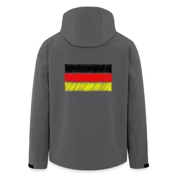 Deutschlandfahne Deutschlandflagge Weltmeister - Recycelte Männer Softshell-Jacke von Stanley/Stella - Anthrazit - Hinten - AI Model Male 185 light (185cm)