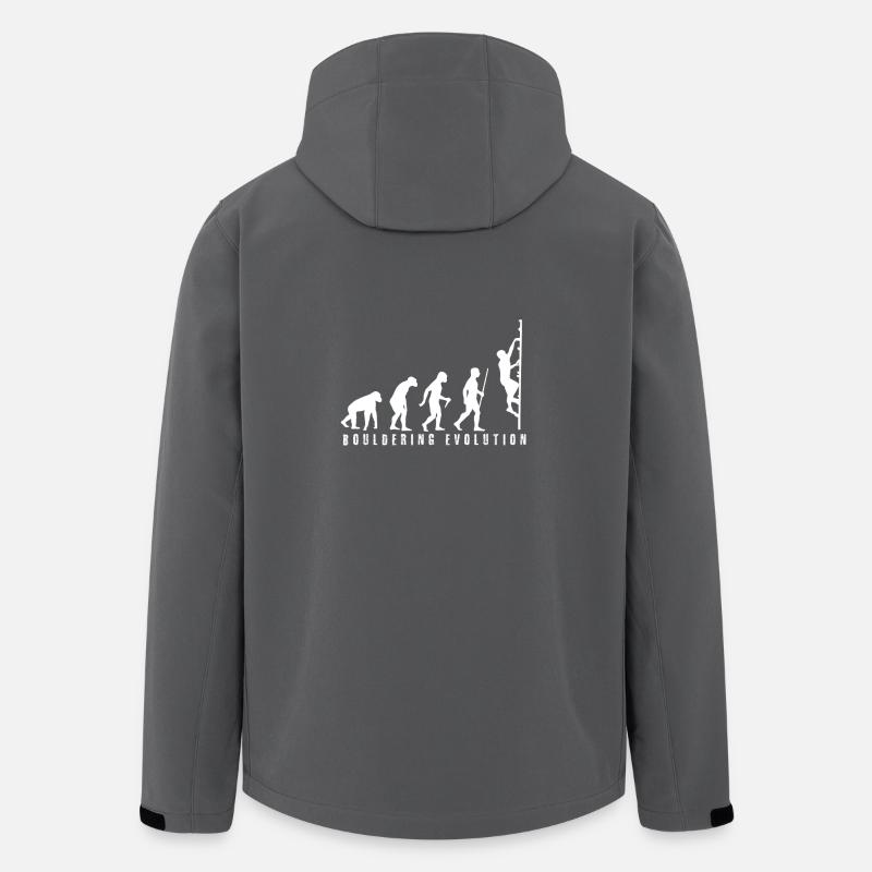 Bouldering évolution - Veste softshell homme en polyester recyclé Stanley/Stella - charbon