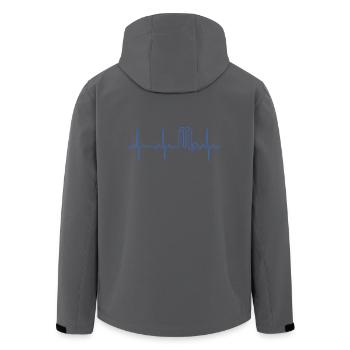 EKG Sternzeichen - Skorpion - Recycelte Männer Softshell-Jacke von Stanley/Stella - Anthrazit - Hinten - AI Model Male 185 light (185cm)