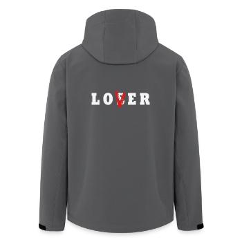 LOSER//LOVER - Recycelte Männer Softshell-Jacke von Stanley/Stella - Anthrazit - Hinten - AI Model Male 185 light (185cm)