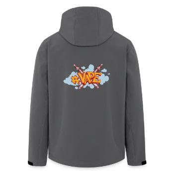 Vaper mit Qualm - Recycelte Männer Softshell-Jacke von Stanley/Stella - Anthrazit - Hinten - AI Model Male 185 light (185cm)