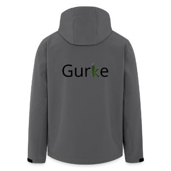 Gurken-Motiv - Recycelte Männer Softshell-Jacke von Stanley/Stella - Anthrazit - Hinten - AI Model Male 185 light (185cm)
