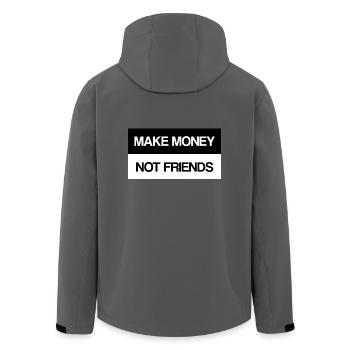 Make Money not Friends Motivation Geld Spruch - Recycelte Männer Softshell-Jacke von Stanley/Stella - Anthrazit - Hinten - AI Model Male 185 light (185cm)