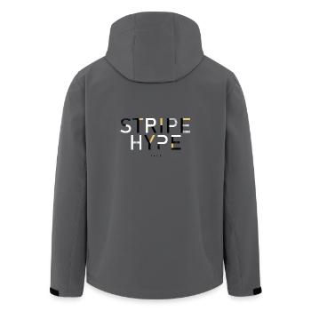 Stripe Hype - Recycelte Männer Softshell-Jacke von Stanley/Stella - Anthrazit - Hinten - AI Model Male 185 light (185cm)