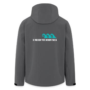 Vitamin Sea - Vitamin C / Geschenk Idee - Recycelte Männer Softshell-Jacke von Stanley/Stella - Anthrazit - Hinten - AI Model Male 185 light (185cm)