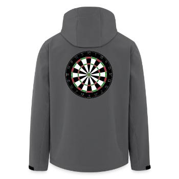 Jeu de fléchettes, fléchettes, fléchettes, fléchettes, fléchettes # - Veste softshell homme en polyester recyclé Stanley/Stella - charbon - Dos - AI Model Male 185 light (185cm)