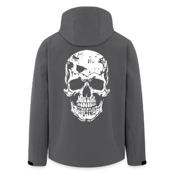 Totenkopf - Recycelte Männer Softshell-Jacke von Stanley/Stella - Anthrazit - Hinten - AI Model Male 185 light (185cm)