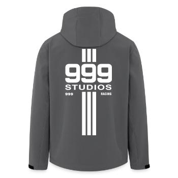 999 RENNEN - Recycelte Männer Softshell-Jacke von Stanley/Stella - Anthrazit - Hinten - AI Model Male 185 light (185cm)