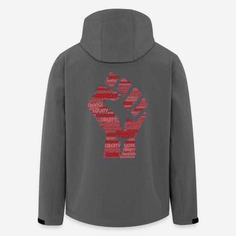 anarchy word cloud - Men’s Recycled Softshell Jacket by Stanley/Stella - anthracite