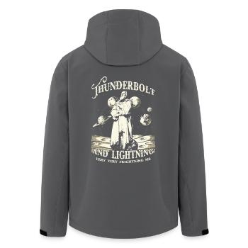 Thunderbolt and Lightning - Recycelte Männer Softshell-Jacke von Stanley/Stella - Anthrazit - Hinten - AI Model Male 185 light (185cm)