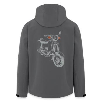 Simson SR50 SR80 - Recycelte Männer Softshell-Jacke von Stanley/Stella - Anthrazit - Hinten - AI Model Male 185 light (185cm)
