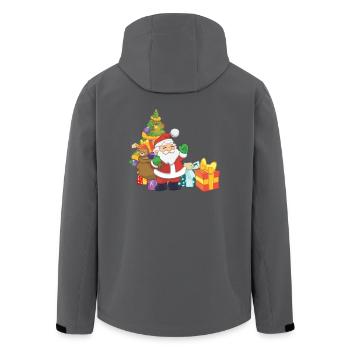 Weihnachtsmann mit Geschenke - Recycelte Männer Softshell-Jacke von Stanley/Stella - Anthrazit - Hinten - AI Model Male 185 light (185cm)