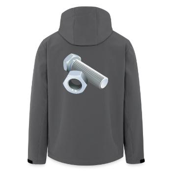 Schraube - Recycelte Männer Softshell-Jacke von Stanley/Stella - Anthrazit - Hinten - AI Model Male 185 light (185cm)