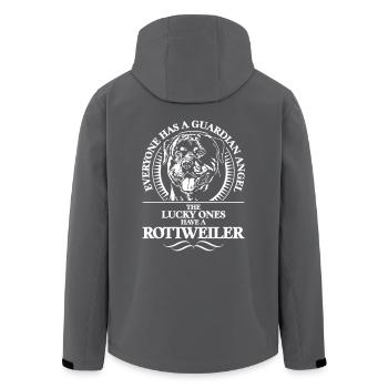 GUARDIAN ANGEL ROTTWEILER - Recycelte Männer Softshell-Jacke von Stanley/Stella - Anthrazit - Hinten - AI Model Male 185 light (185cm)
