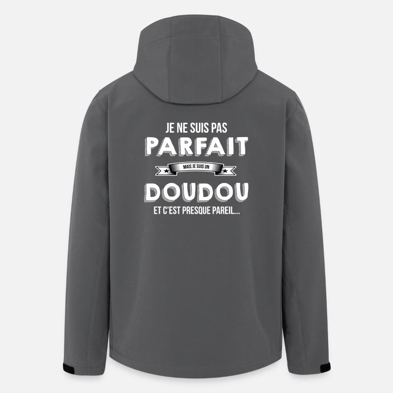 doudou cadeau humour - Veste softshell homme en polyester recyclé Stanley/Stella - charbon