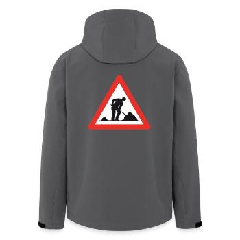 Achtung Baustelle! - Recycelte Männer Softshell-Jacke von Stanley/Stella - Anthrazit - Hinten - AI Model Male 185 light (185cm)
