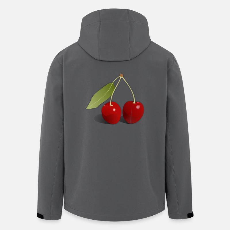 Kirschen - Recycelte Männer Softshell-Jacke von Stanley/Stella - Anthrazit