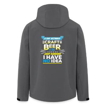 Lustige Trinksprüche - Lustiges Craft Bier Motiv - Recycelte Männer Softshell-Jacke von Stanley/Stella - Anthrazit - Hinten - AI Model Male 185 light (185cm)
