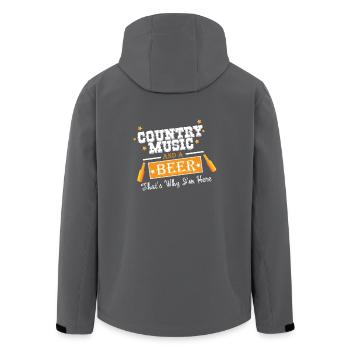 Lustige Trinksprüche - Lustiges Bier Motiv - Recycelte Männer Softshell-Jacke von Stanley/Stella - Anthrazit - Hinten - AI Model Male 185 light (185cm)
