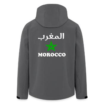 Marokko - Recycelte Männer Softshell-Jacke von Stanley/Stella - Anthrazit - Hinten - AI Model Male 185 light (185cm)