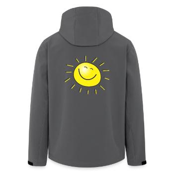 regenbogen sonne wolken wetter rainbow sun cloud50 - Recycelte Männer Softshell-Jacke von Stanley/Stella - Anthrazit - Hinten - AI Model Male 185 light (185cm)