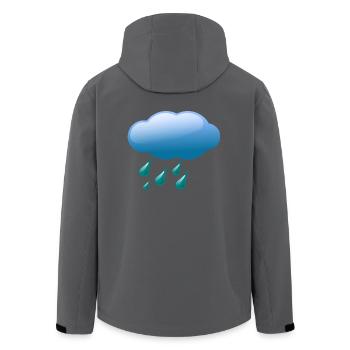 Wolken,Wetter,Regen - Recycelte Männer Softshell-Jacke von Stanley/Stella - Anthrazit - Hinten - AI Model Male 185 light (185cm)