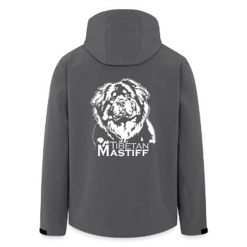 Dogue du Tibet Portrait Chien Chiens Wilsigns - Veste softshell homme en polyester recyclé Stanley/Stella - charbon - Dos - AI Model Male 185 light (185cm)