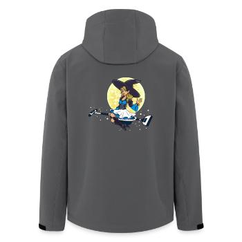 Hexe Reinigung Unternehmen Putzfrau Geschenk - Recycelte Männer Softshell-Jacke von Stanley/Stella - Anthrazit - Hinten - AI Model Male 185 light (185cm)
