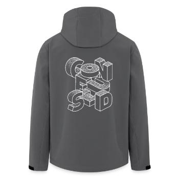 verwirrt - Recycelte Männer Softshell-Jacke von Stanley/Stella - Anthrazit - Hinten - AI Model Male 185 light (185cm)