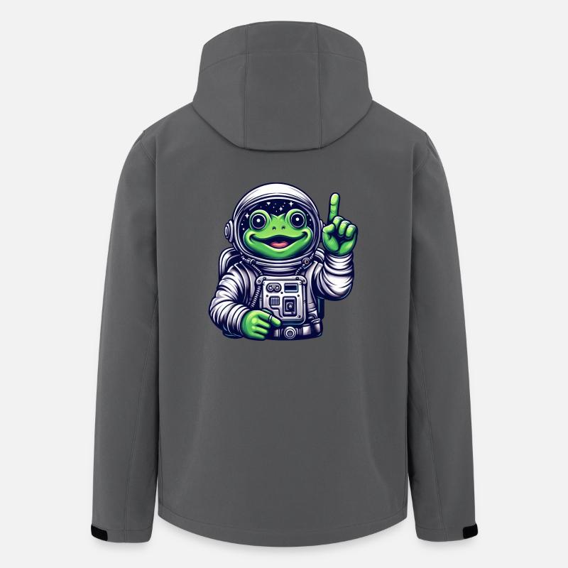 Astronaut Frog Toad Space Cosmonaut - Men’s Recycled Softshell Jacket by Stanley/Stella - anthracite