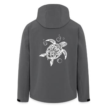 Watchful Turtle - Recycelte Männer Softshell-Jacke von Stanley/Stella - Anthrazit - Hinten - AI Model Male 185 light (185cm)