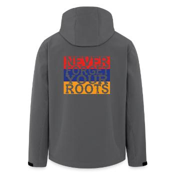 never forget roots home Armenien - Recycelte Männer Softshell-Jacke von Stanley/Stella - Anthrazit - Hinten - AI Model Male 185 light (185cm)