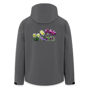 daffodils narzissen tulips tulpen stiefmuetterchen - Recycelte Männer Softshell-Jacke von Stanley/Stella - Anthrazit - Hinten - AI Model Male 185 light (185cm)