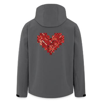 i love you ich liebe dich valentines day heart her - Recycelte Männer Softshell-Jacke von Stanley/Stella - Anthrazit - Hinten - AI Model Male 185 light (185cm)