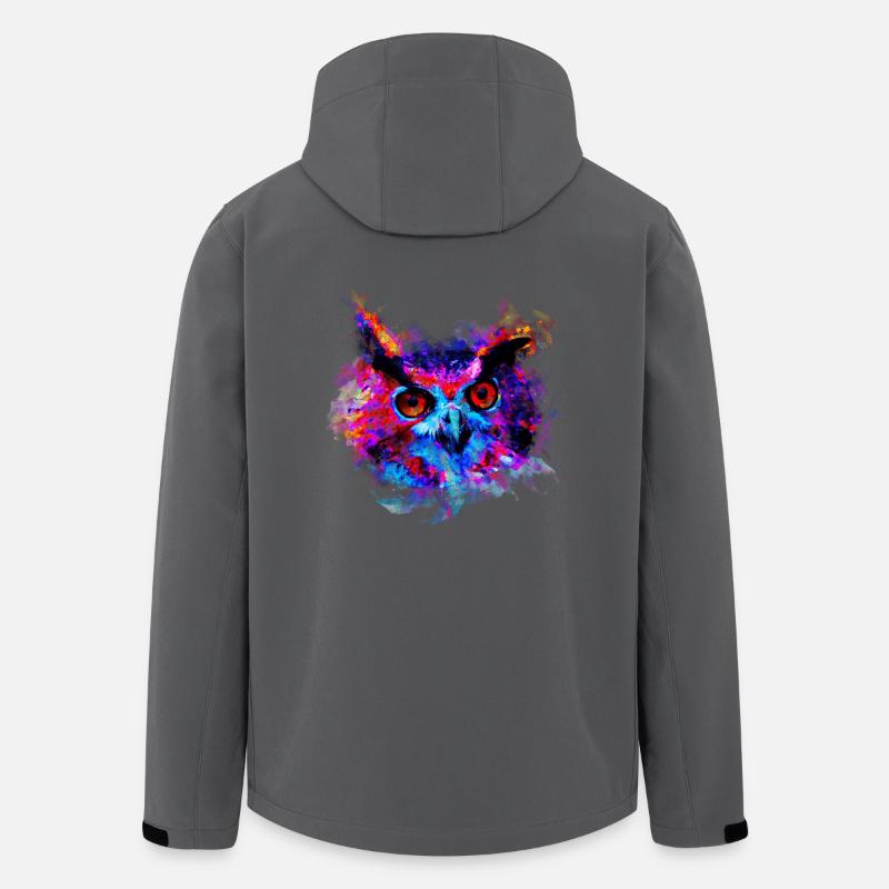 gxp owl purple blue perfect - Men’s Recycled Softshell Jacket by Stanley/Stella - anthracite