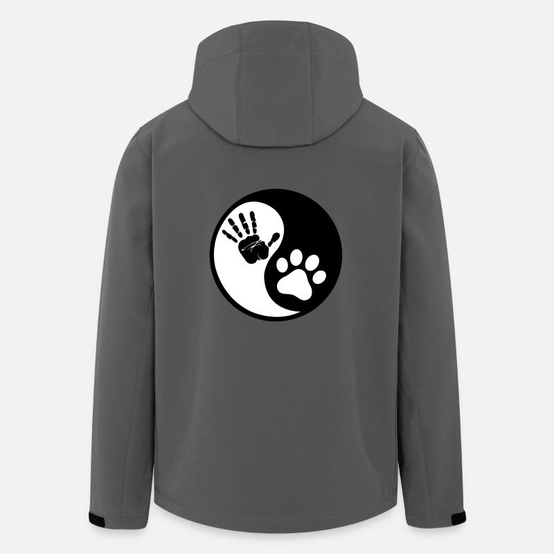 Chiens et humains - Veste softshell homme en polyester recyclé Stanley/Stella - charbon