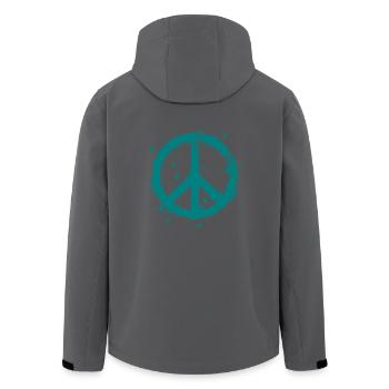 Friedenszeichen - Recycelte Männer Softshell-Jacke von Stanley/Stella - Anthrazit - Hinten - AI Model Male 185 light (185cm)