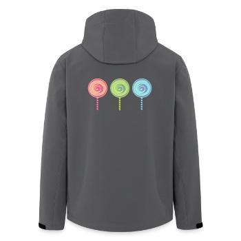 schokolade suessigkeiten candy chocolate94 - Recycelte Männer Softshell-Jacke von Stanley/Stella - Anthrazit - Hinten - AI Model Male 185 light (185cm)