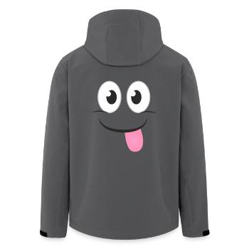 FRECHES GESICHT - Lustiges Comic Geschenk Shirts - Recycelte Männer Softshell-Jacke von Stanley/Stella - Anthrazit - Hinten - AI Model Male 185 light (185cm)