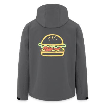 souris souris sandwich pizza au fromage Kaese food58 - Veste softshell homme en polyester recyclé Stanley/Stella - charbon - Dos - AI Model Male 185 light (185cm)