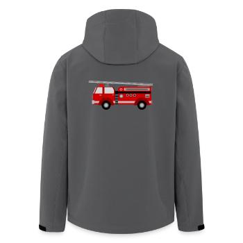feuerwehr feuerwehrmann firefighter firetruck fire - Recycelte Männer Softshell-Jacke von Stanley/Stella - Anthrazit - Hinten - AI Model Male 185 light (185cm)